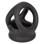 Alpha Liquid Silicone Dual Cage and Ring - Black Ring - Black - Image 3