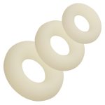 Alpha Glow-in-the-Dark Liquid Silicone 3 Ring Set - White - Image 4