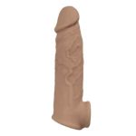 Natural Realskin Vibrating Penis Xtender - Brown - Image 3