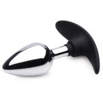 Dark Invader Metal and Silicone Anal Plug - Medium -