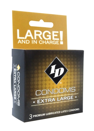 afa48548ffb250b9d91b8864f38a50eb ID Extra Large Condoms - 3 Pack - Image 1