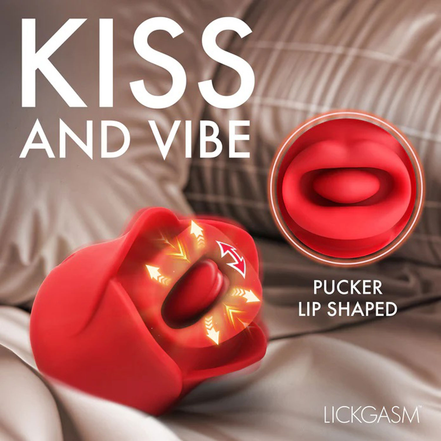 ajBjDBq3eFQoYHC5Z80lkZy9fVVT7UMY Sweet Kiss Kissing & Vibrating Clitoral Stimulator - Red - Image 1