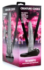The Gargoyle Rock Hard Silicone Dildo - Silver - Image 7