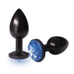 The 9's the Silver Starter Anodized Bejeweled Stainless Steel Plug - Cobalt