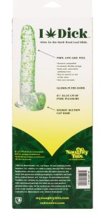 Naughty Bits I Leaf Dick Glow-in-the-Dark Weed Leaf Dildo - Glow in the Dark - Image 2