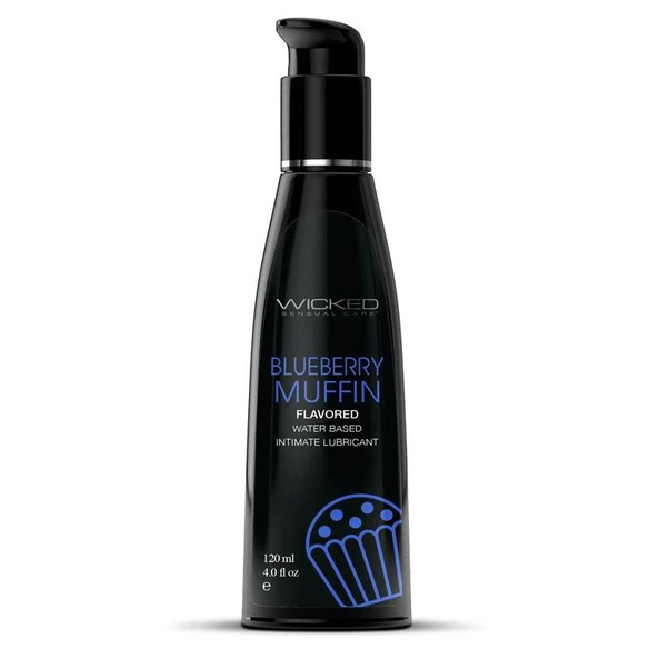 b64qL1dOKrrTbATNL6GGZTzYinJTXmib Aqua Blueberry Muffin Flavored Water Based Intimate Lubricant - 4 Fl. Oz. - Image 1