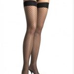 Spandex Industrial Net Thigh Highs - Black