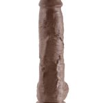 King Cock 10-Inch Cock With Balls - Brown