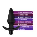 Anal Adventures Platinum - Silicone Vibrating Plug - Black - Image 3