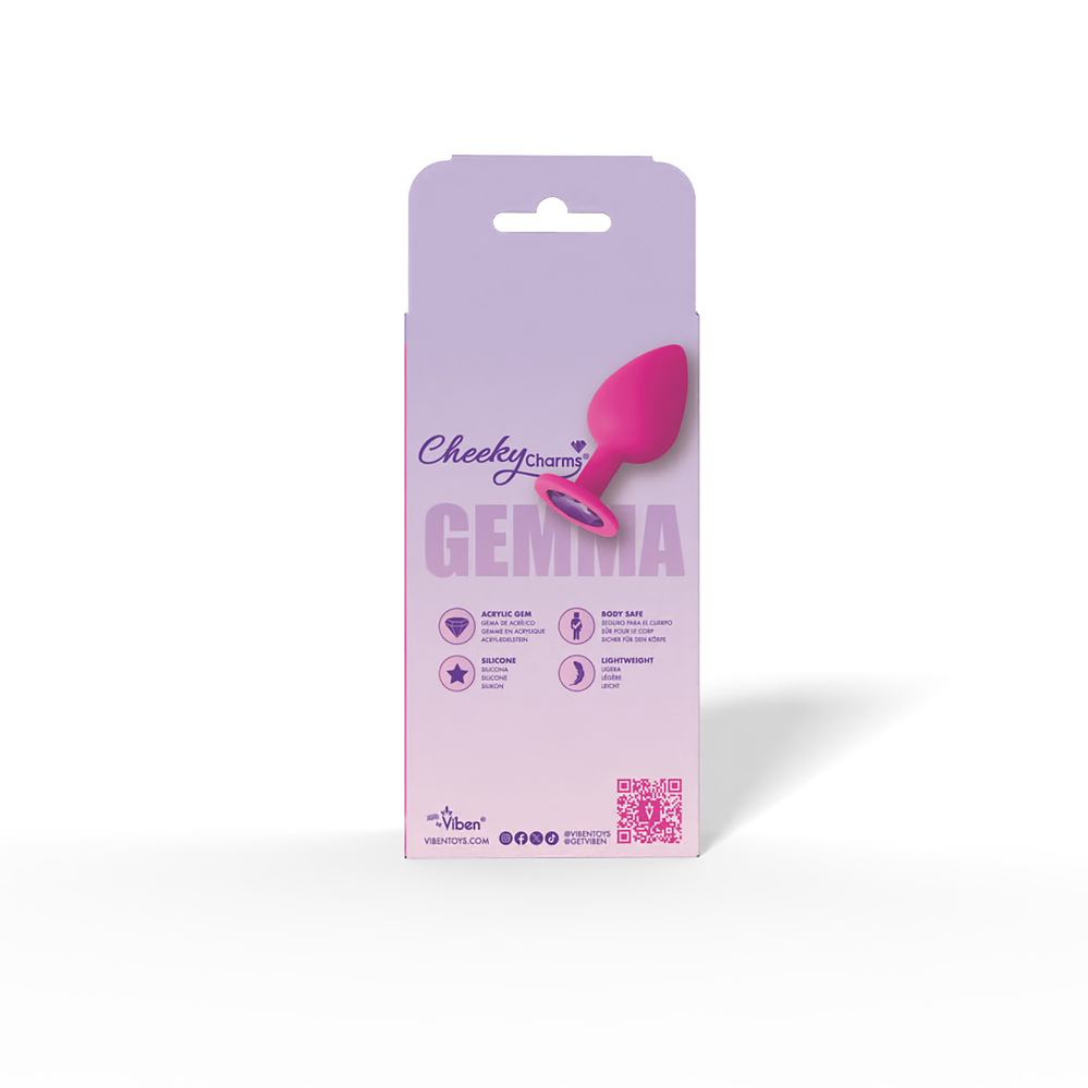 bMltfSKl Gemma Purple Gem Pink Silicone Plug - Large - Image 1