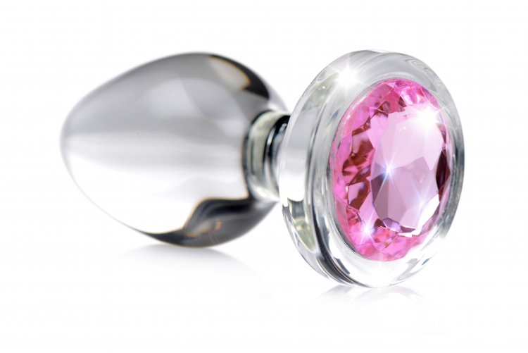 bNoYTCn5QJM0hc6Ve0pUtEm5p9cKWtmG Pink Gem Glass Anal Plug - Small - Image 1