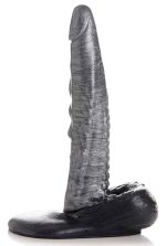 The Gargoyle Rock Hard Silicone Dildo - Silver - Image 3