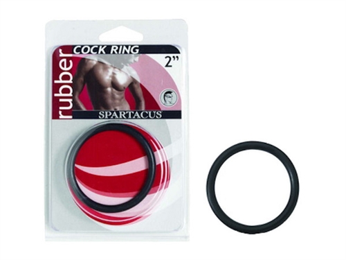 ba63e82811e2dea75bf852192c865064 Rubber Cock Ring 2 Inches - Black - Image 1