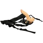 All American Whoppers 6.5-Inch- Dong With Universal Harness- Flesh - Image 3
