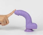Get Lucky Real Skin Mr. Lavender 7.5" Dual Layer Dildo - Image 3