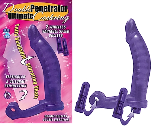 c6606d3d3d8b0c0ac67a5ba6e61d3dc8 Double Penetrator Ultimate Cockring-Purple - Image 1