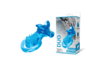 Bodywand Rechargeable Duo Ring With Clit Tickler - Blue - Image 3