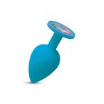 Gemma Clear Iridescent Gem Teal Silicone Plug - L - Image 4