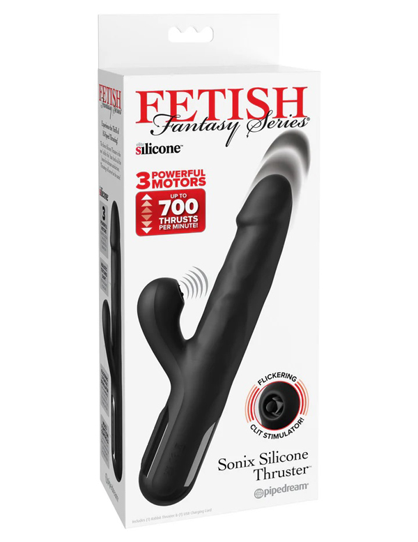 cOHwn7Uk Fetish Fantasy Series Sonix Silicone Thruster - Black - Image 1