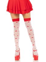 Polka Dot Mushroom Thigh High - One Size - White/red - Image 4