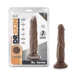 Dr. Skin Silicone - Dr. Carter - 7 Inch Dong With Suction Cup - Chocolate - Image 6