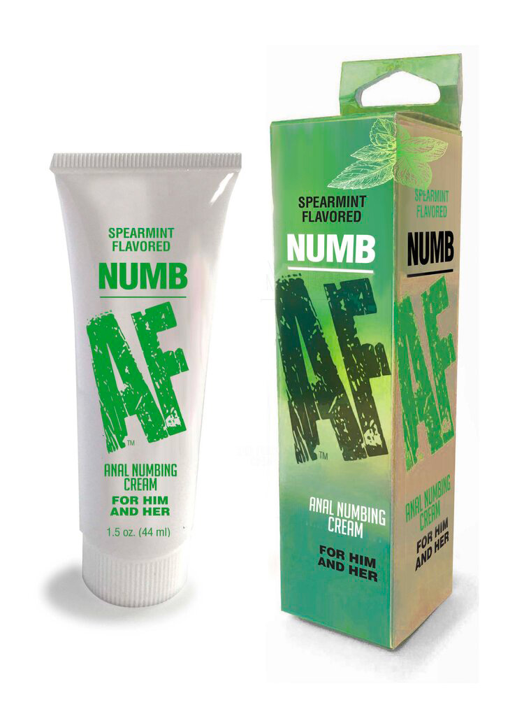 cdBJggABfftNG7jepBg6L5LTumm26aHD Numb Af- Spearmint Flavored Anal Numb Cream - 1.5 Oz (44 ml) - Image 1