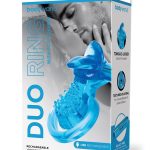 Bodywand Rechargeable Duo Ring With Clit Tickler - Blue