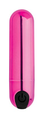 10x Rechargeable Vibrating Metallic Bullet - Pink - Image 6