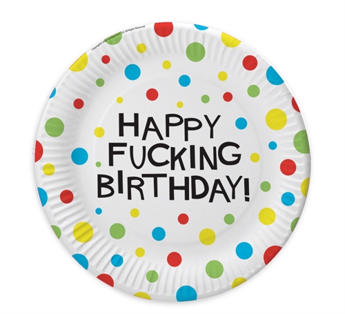 d2ebd8bbff7def9cf407c4979832bd45 X-Rated Birthday Party Plates 8 Count - Image 1