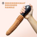 Dr. Skin Silicone - Dr. Arthur - Thrusting Gyrating Vibrating Dildo - Tan - Image 5