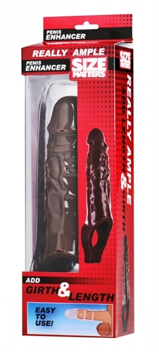 d69110b74cb055a954e32a16b63c2255 Really Ample Penis Enhancer Sheath - Brown - Image 1