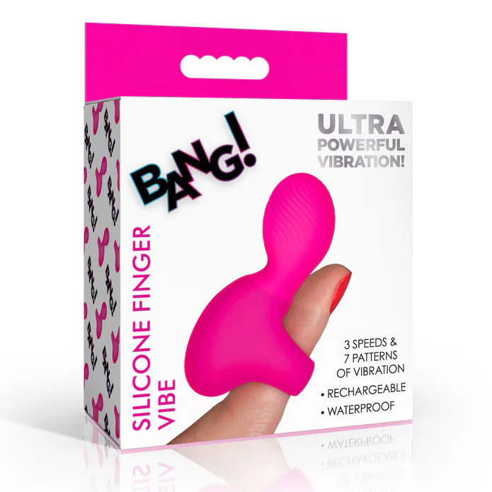 dGn3udm5 Silicone Finger Vibe - Pink - Image 1