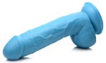 Pop Pecker 8.25 Inch Dildo With Balls - Blue - Image 3