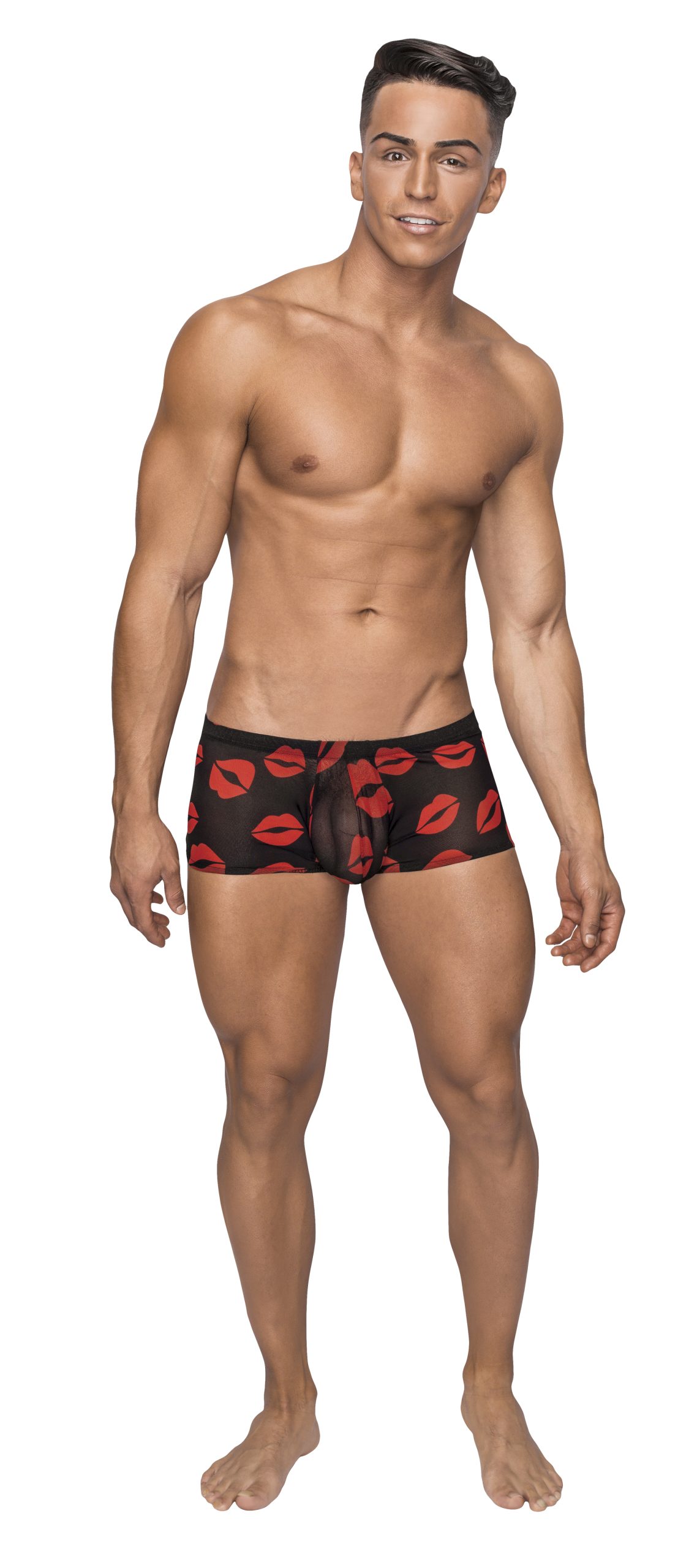 dO6eNwAjwkGxcJs4RHcTefIJltmF73eA Kiss Me - Mini Short - Medium - Sheer Lips Black - Image 1