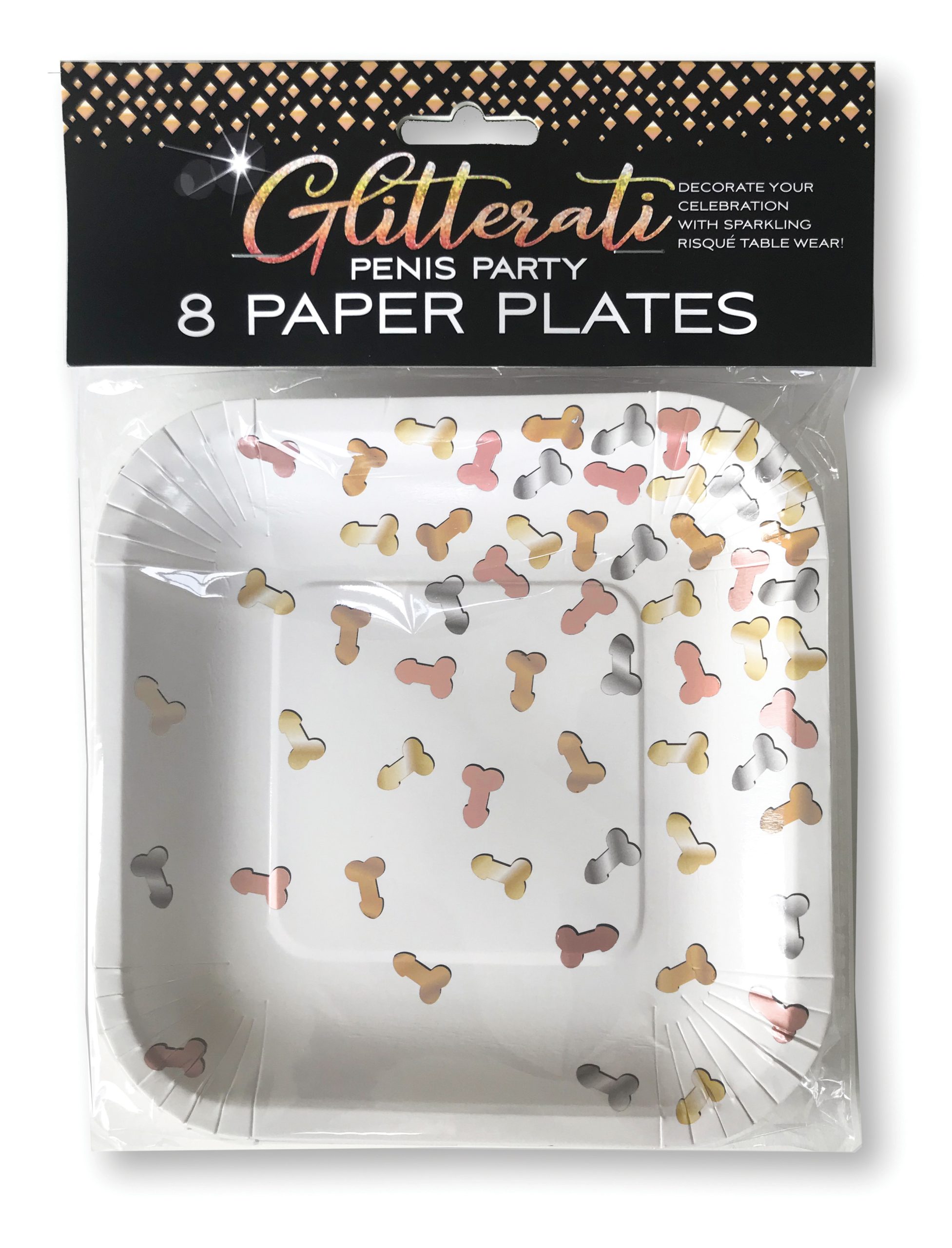 dPXORC378VvdQ5FIp3u0TDjiG0X11jic Glitterati Penis Party Paper Plates - 8 Count - Image 1