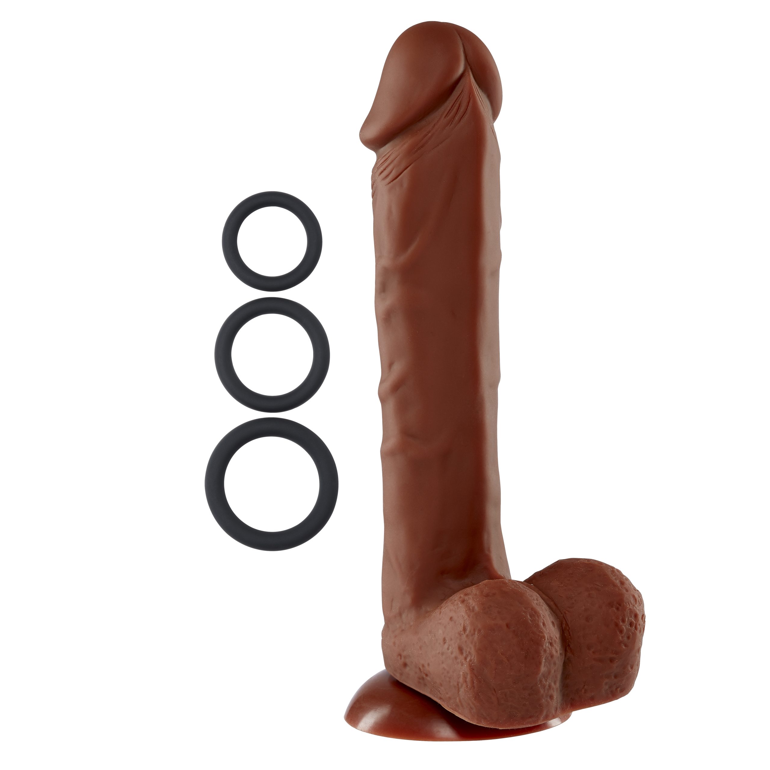 dWyQ3E86YBthSyDfv4EW0ELneHoIjHl1 9 Inch Silicone Pro Odorless Dong - Brown - Image 1