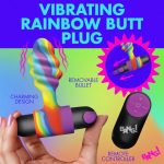 Vibrating Rainbow Butt Plug - Image 3