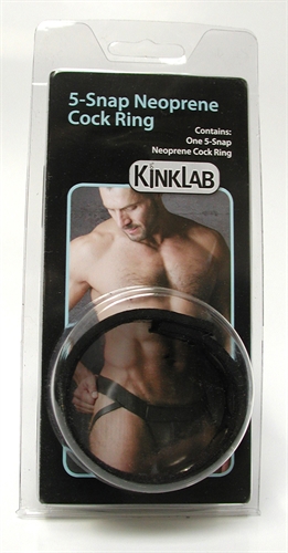 df05074018b5f459d3190512a3d36148 5 Snap Neoprene Cock Ring - Image 1