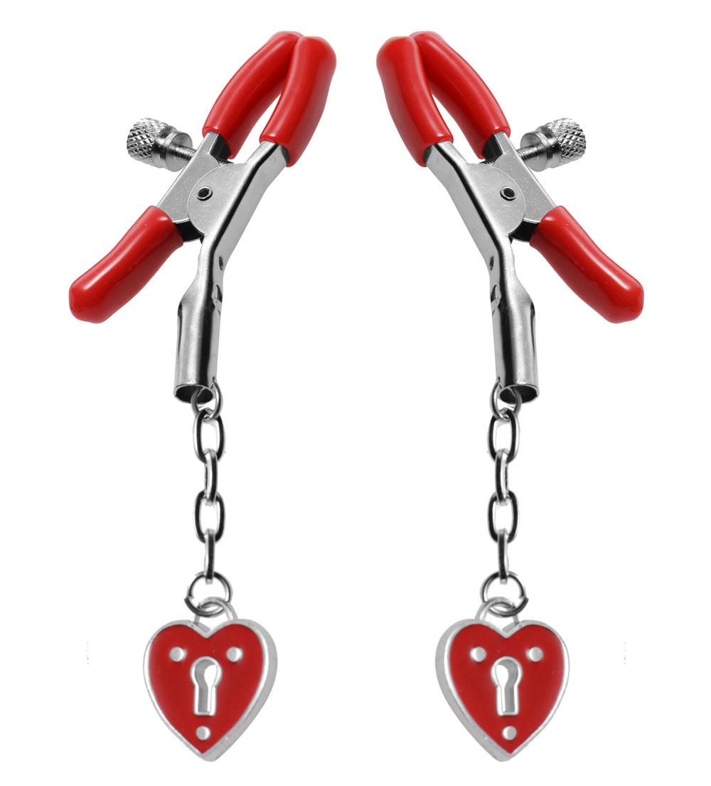 dk0fKN5XdaPvw86xqBSuE81GQfcIj6m8 Charmed Heart Padlock Nipple Clamps - Image 1