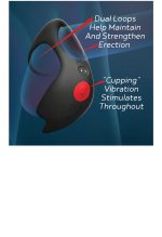 Red Dot Vibrating Cock Ring V3 With Remote - Black/red - Image 2