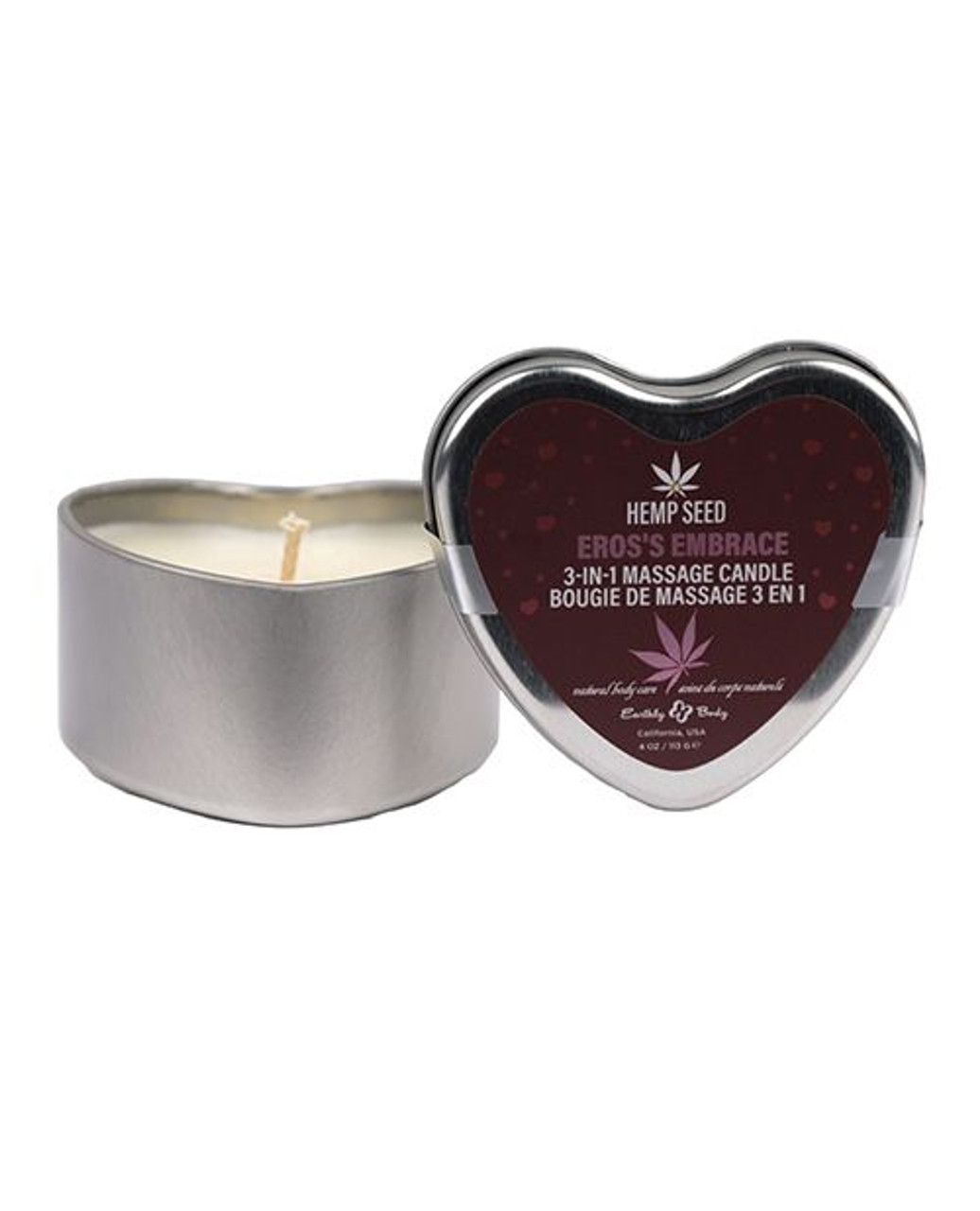 dtheoN4IBFjeqePSx9ItzY72fSOBdiJU Hemp Seed 3-in-1 Valentines Day Candle - Ero's Embrace 4 Oz - Image 1