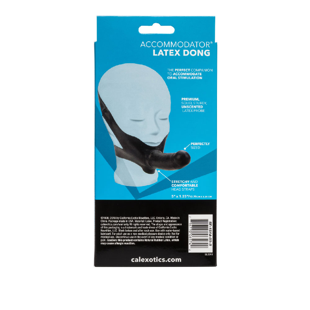 e337nEy6 The Original Accomodator Latex Dong - Black - Image 1