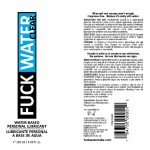 Fuck Water Clear 4oz Water Based Lubricant