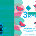3some 3-in-1 Lubricant - Watermelon - 4 Fl. Oz.