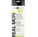 Get Lucky Real Skin 8" Dual Layer Dildo Light Brown - Image 3