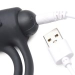 Bang - Silicone Cock Ring and Bullet With Remote Control - Black - Image 3