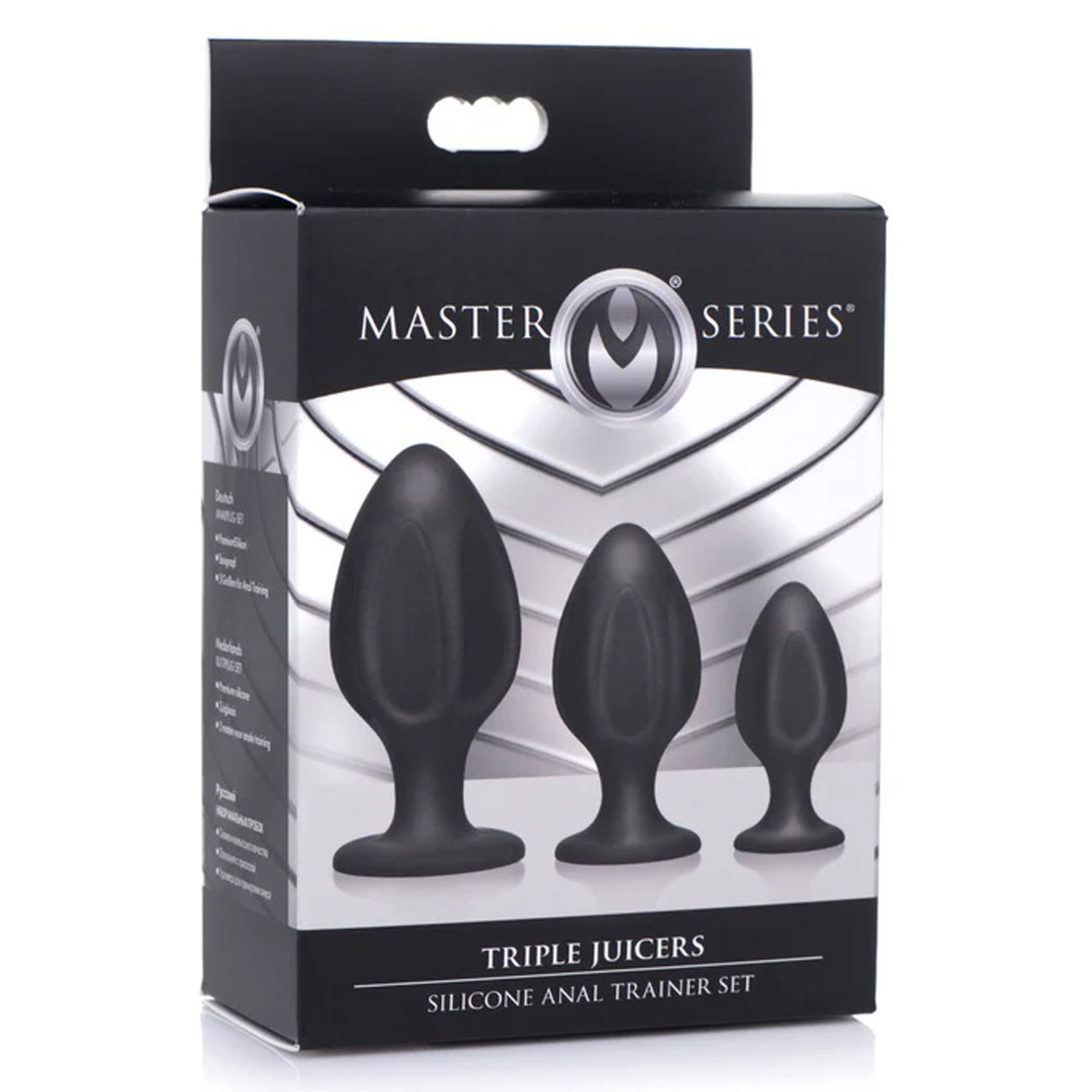 eTmExK1CkLFIDdMUrZDci3ZReVdsUfKa Triple Juicers Silicone Anal Trainer Set - Black - Image 1