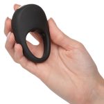Silicone Rechargeable Pleasure Ring - Black - Black - Image 4