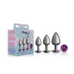 Purple Round Gem Anal Trainer Kit - Gunmetal - Image 8
