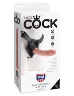 King Cock Strap on Harness With 8 Inch Cock - Flesh - Image 4